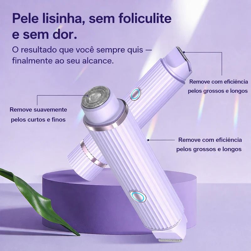 Depilador 2 em 1 Suavie™ — Pele Lisinha, Sem Foliculite + Brindes Exclusivos Somente Hoje